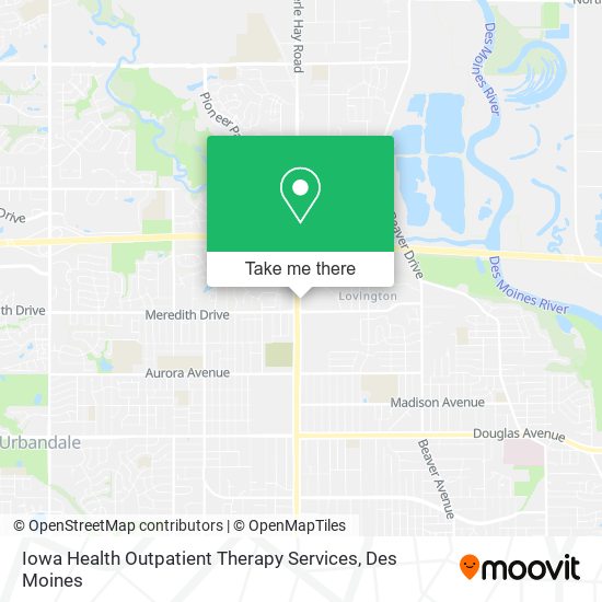 Iowa Health Outpatient Therapy Services map