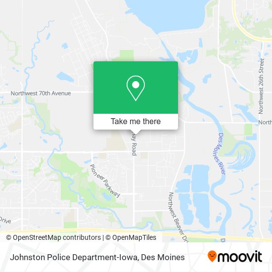 Johnston Police Department-Iowa map