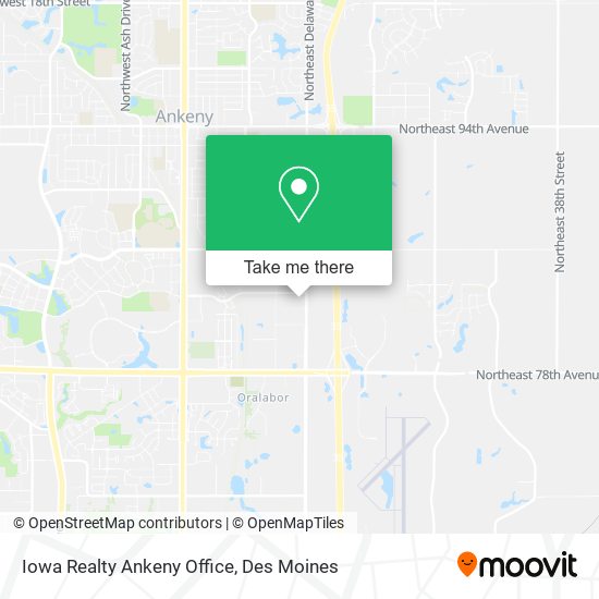 Mapa de Iowa Realty Ankeny Office