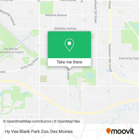Mapa de Hy Vee Blank Park Zoo