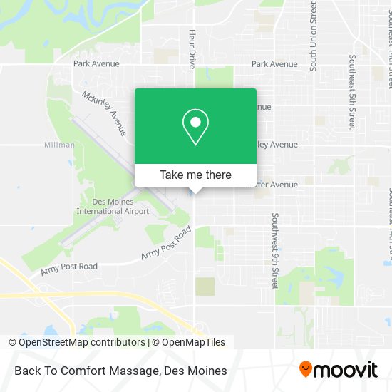 Back To Comfort Massage map