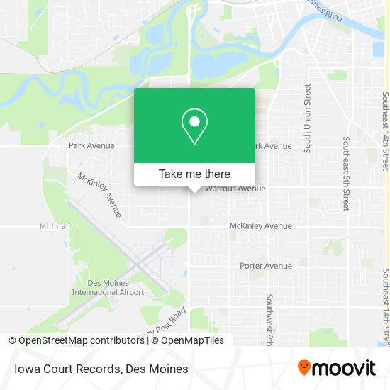 Iowa Court Records map