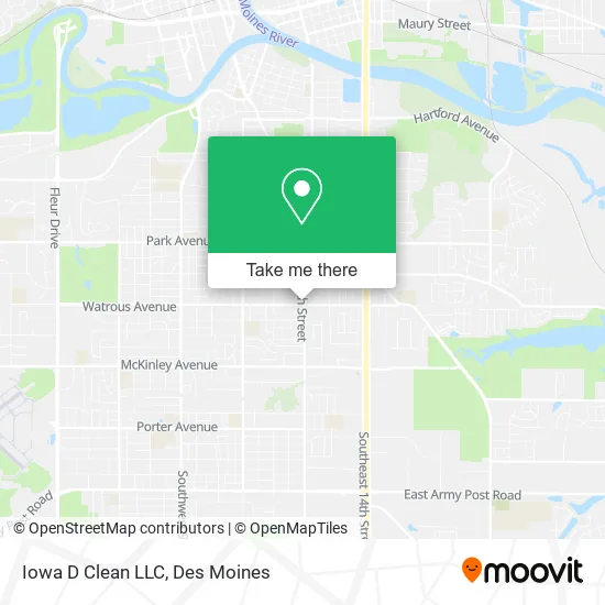 Mapa de Iowa D Clean LLC