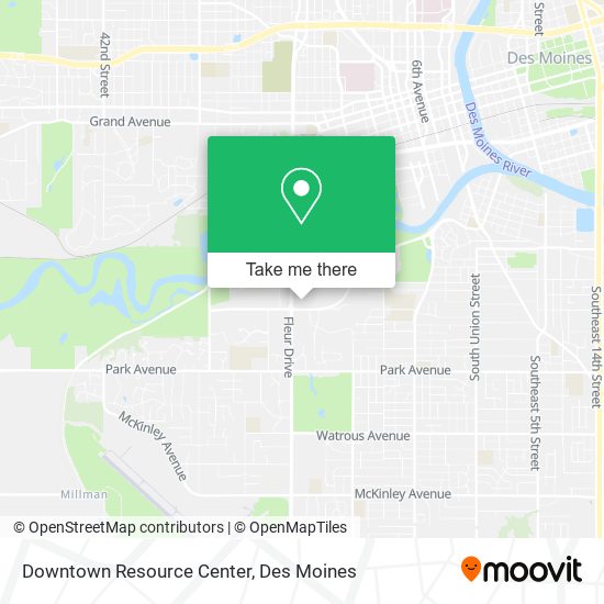 Downtown Resource Center map