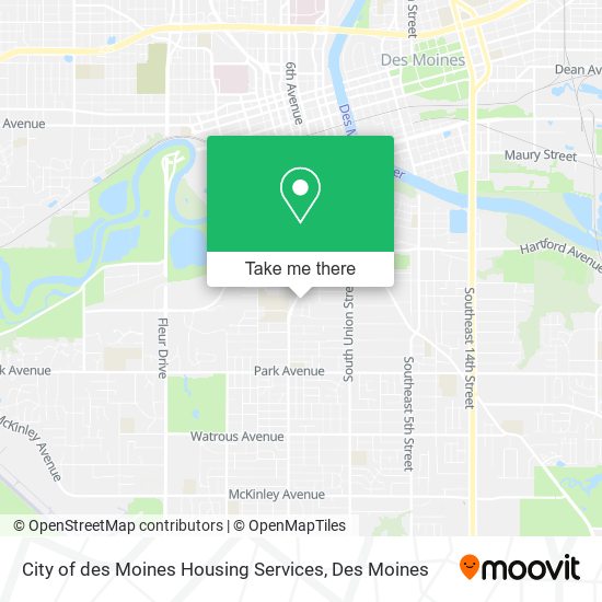 City of des Moines Housing Services map