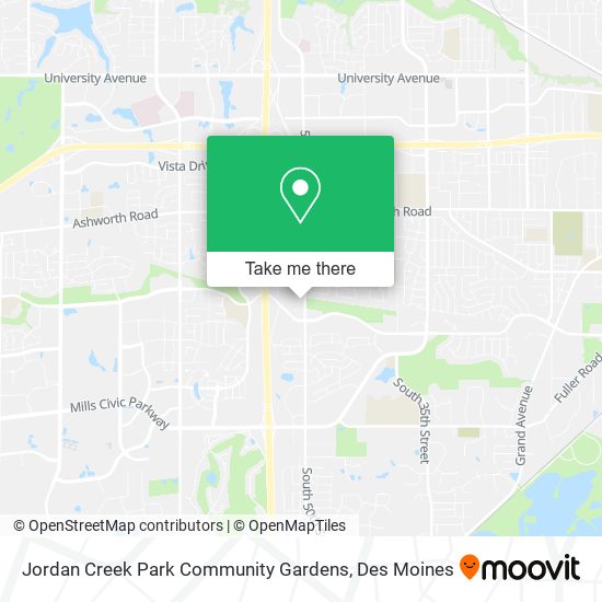 Jordan Creek Park Community Gardens map