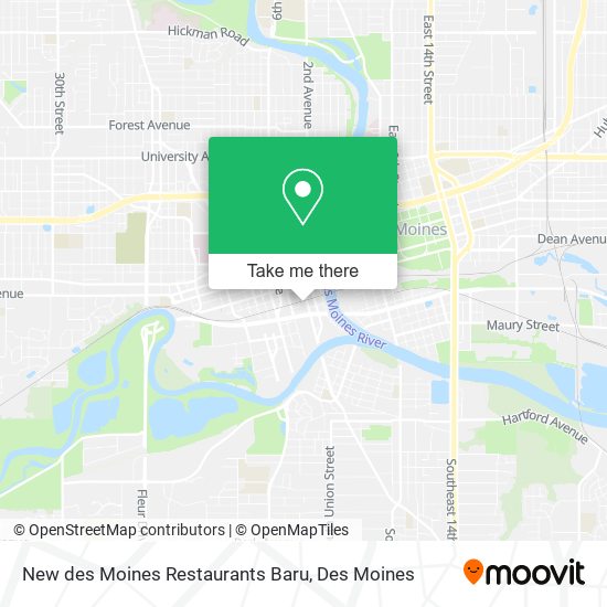 New des Moines Restaurants Baru map