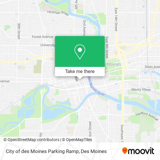 City of des Moines Parking Ramp map