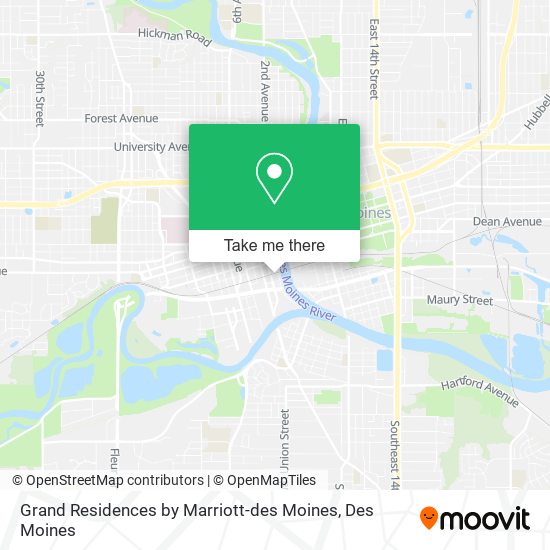 Mapa de Grand Residences by Marriott-des Moines