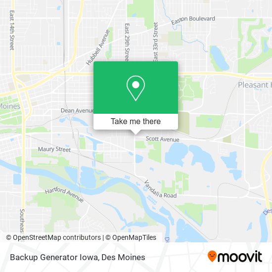 Mapa de Backup Generator Iowa
