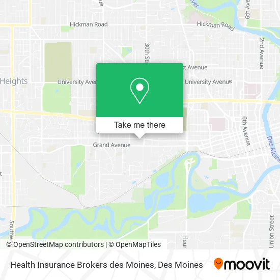 Health Insurance Brokers des Moines map