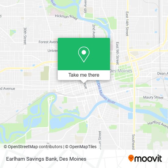 Earlham Savings Bank map