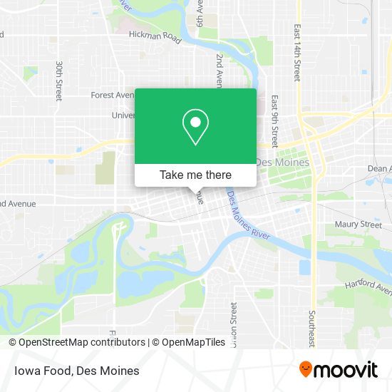 Mapa de Iowa Food