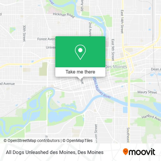 Mapa de All Dogs Unleashed des Moines