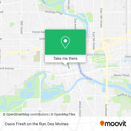 Oasis Fresh on the Run map