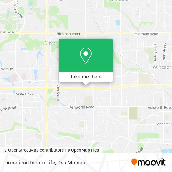 American Incom Life map