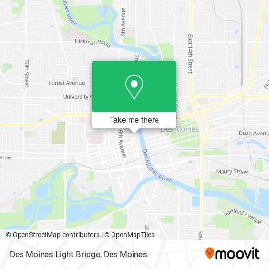Mapa de Des Moines Light Bridge