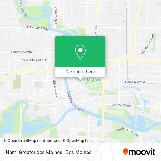 Nami Greater des Moines. map