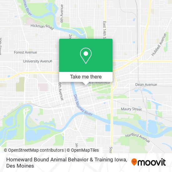 Mapa de Homeward Bound Animal Behavior & Training Iowa