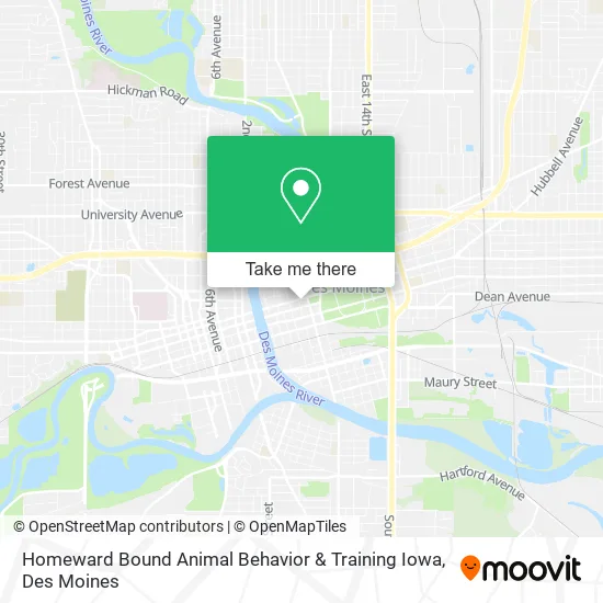Homeward Bound Animal Behavior & Training Iowa map