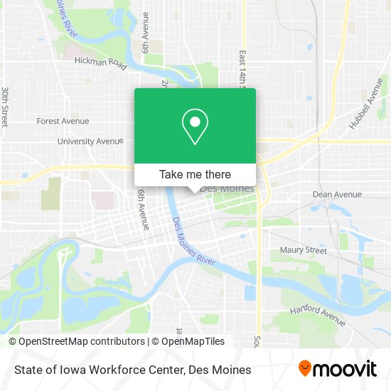 Mapa de State of Iowa Workforce Center
