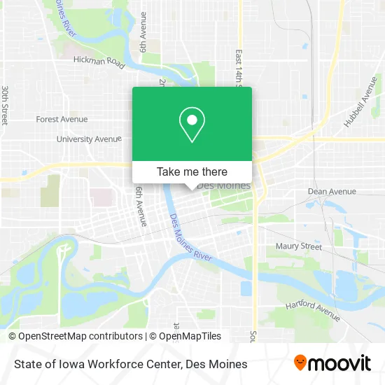 Mapa de State of Iowa Workforce Center