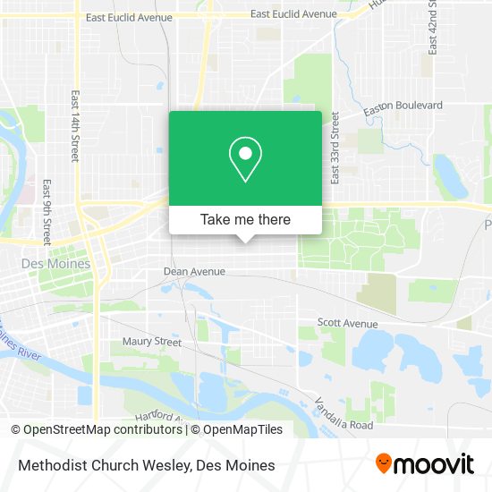 Methodist Church Wesley map