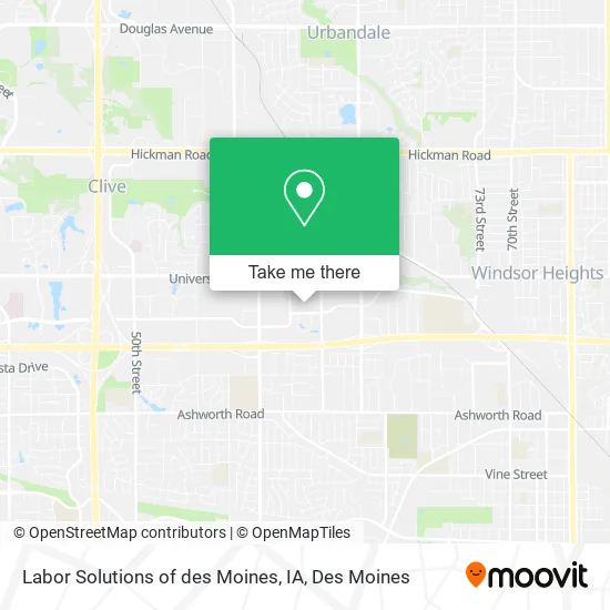 Mapa de Labor Solutions of des Moines, IA
