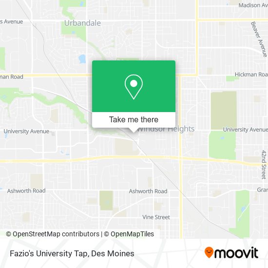 Fazio's University Tap map
