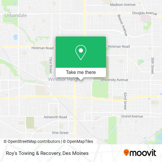 Roy's Towing & Recovery map