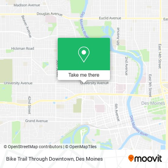 Bike Trail Through Downtown map