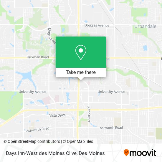 Mapa de Days Inn-West des Moines Clive