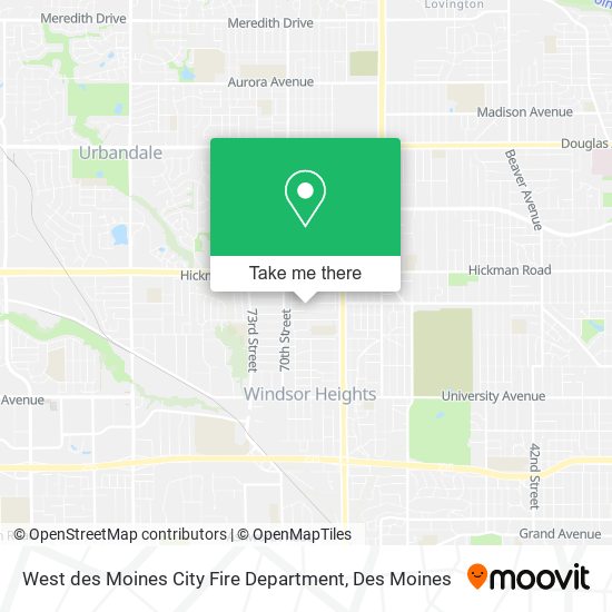 West des Moines City Fire Department map
