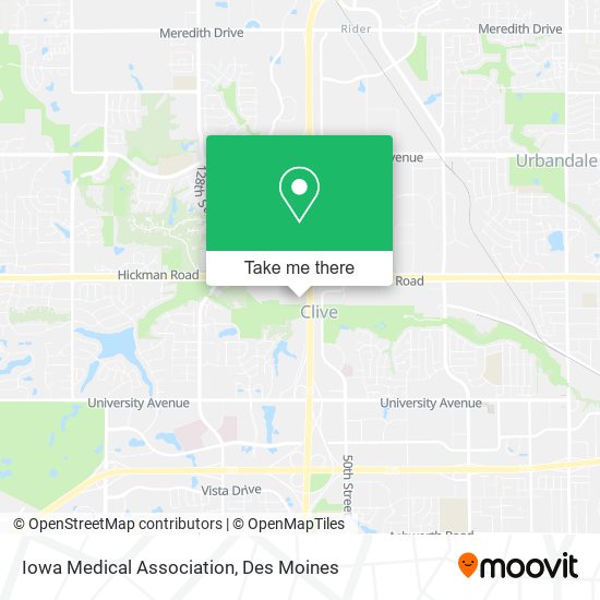 Iowa Medical Association map