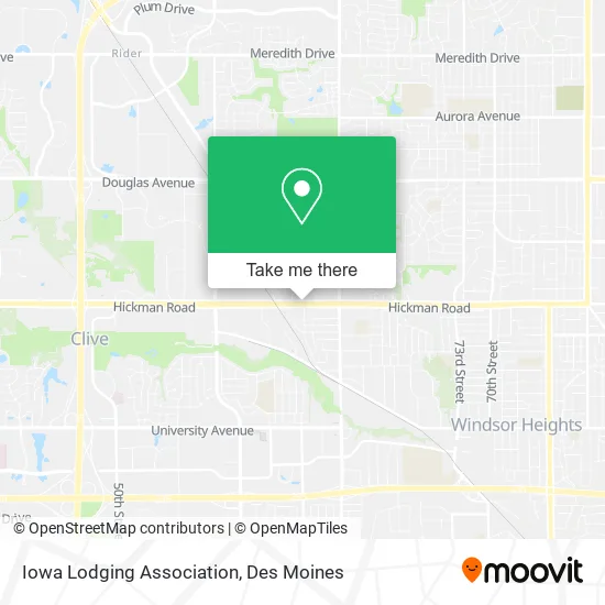 Iowa Lodging Association map