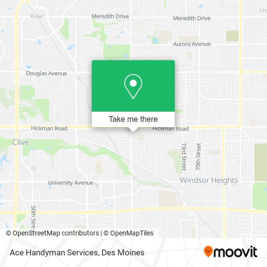 Mapa de Ace Handyman Services