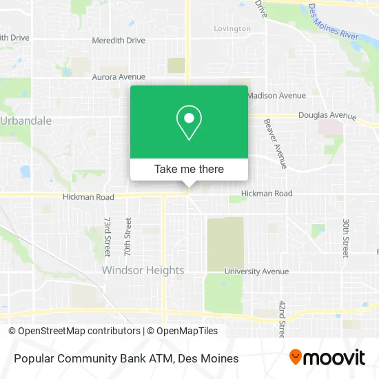 Popular Community Bank ATM map