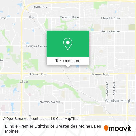 Blingle Premier Lighting of Greater des Moines map