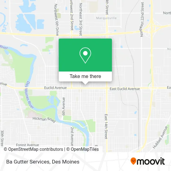 Ba Gutter Services map