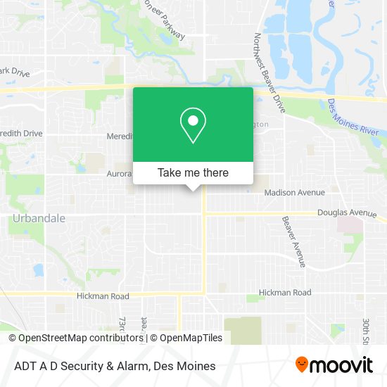 Mapa de ADT A D Security & Alarm