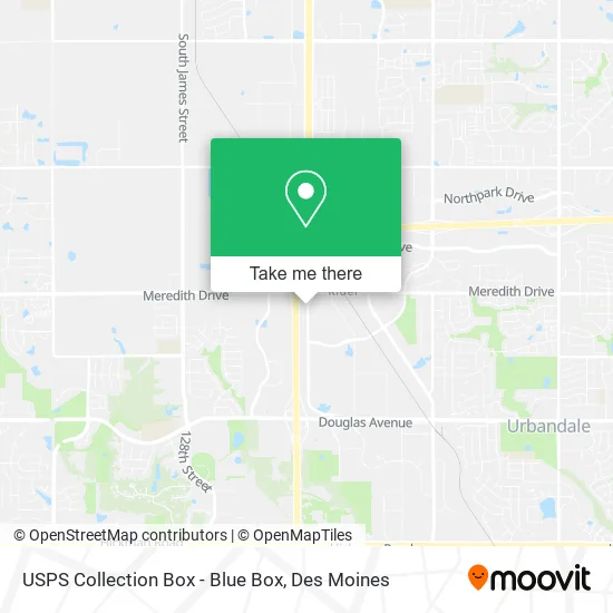USPS Collection Box - Blue Box map