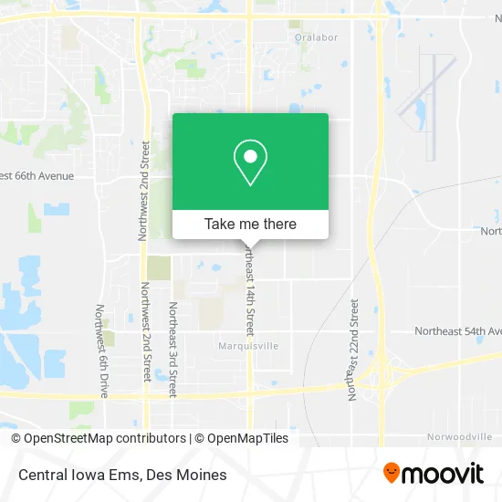 Mapa de Central Iowa Ems