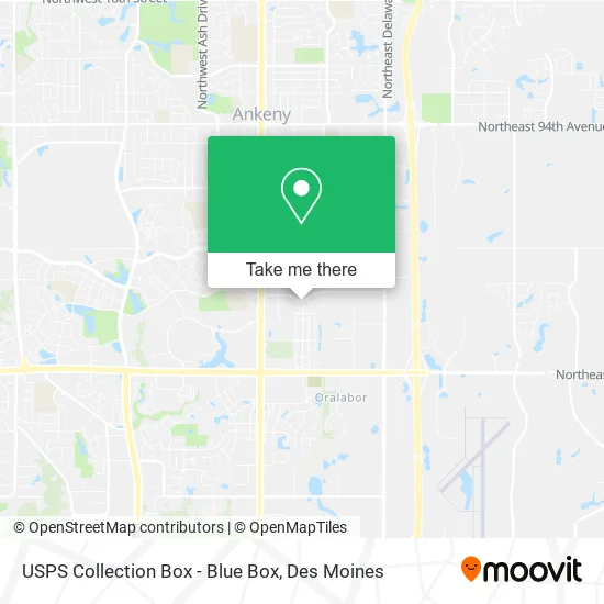 USPS Collection Box - Blue Box map