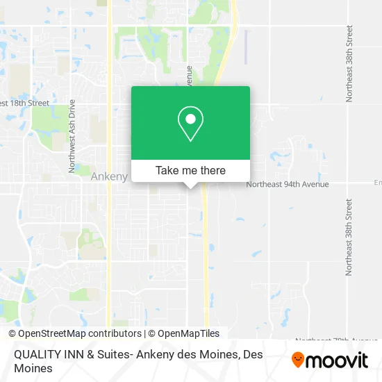 QUALITY INN & Suites- Ankeny des Moines map