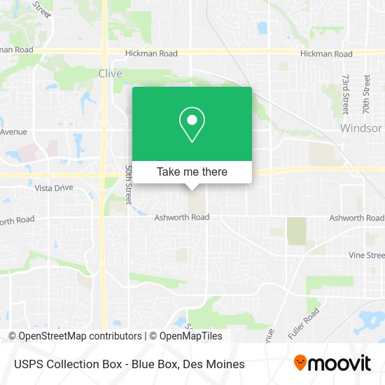USPS Collection Box - Blue Box map