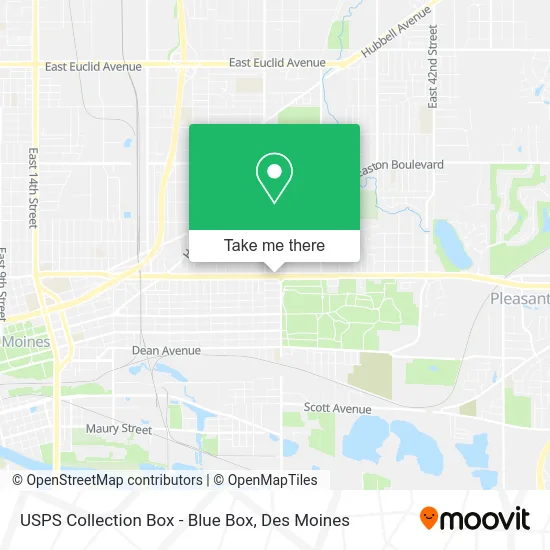 USPS Collection Box - Blue Box map