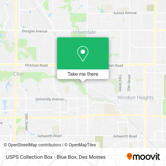 Mapa de USPS Collection Box - Blue Box