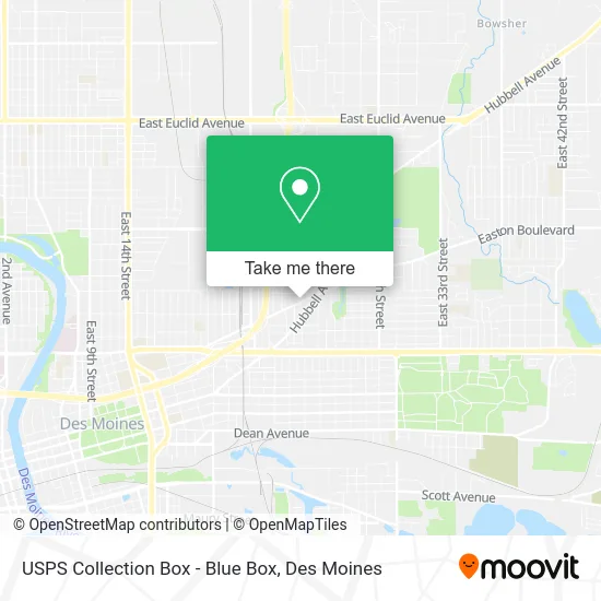 USPS Collection Box - Blue Box map