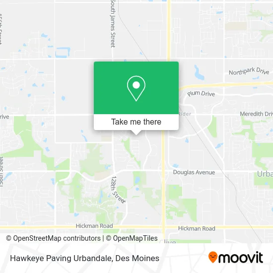 Hawkeye Paving Urbandale map