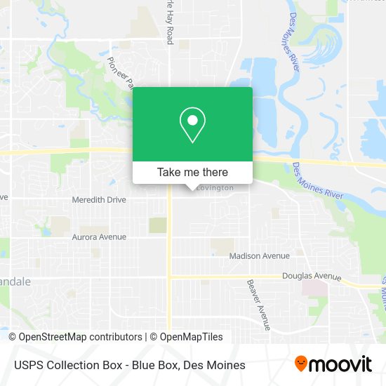 USPS Collection Box - Blue Box map